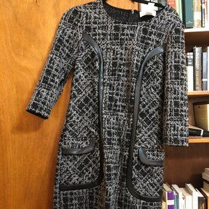 Joseph Ribkoff Black/Gray Sheath Dress Size 4